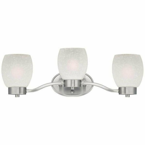 Brightbomb Karah Three Light Indoor Wall Fixture, Brushed Nickel BR2689893